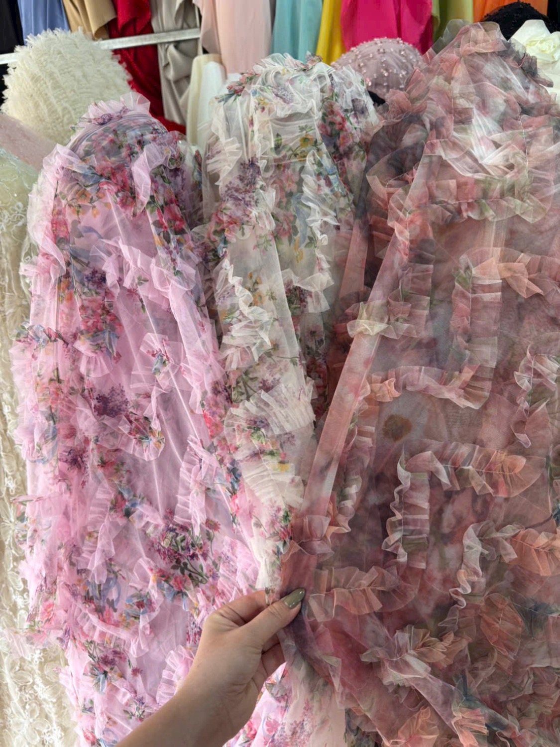 Vải voan hoa